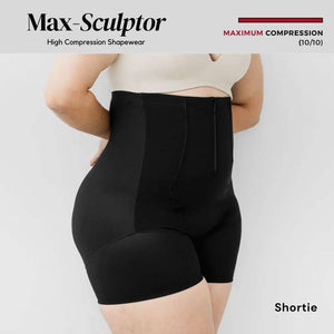 Max Sculptor! 3-in-1 High Compression Shapewear Shortie in Black