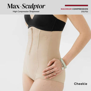 Max Sculptor! 2-in-1 High Compression Shapewear Cheekie in Nude