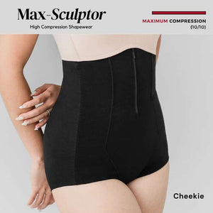 Max Sculptor! 2-in-1 High Compression Shapewear Cheekie in Black