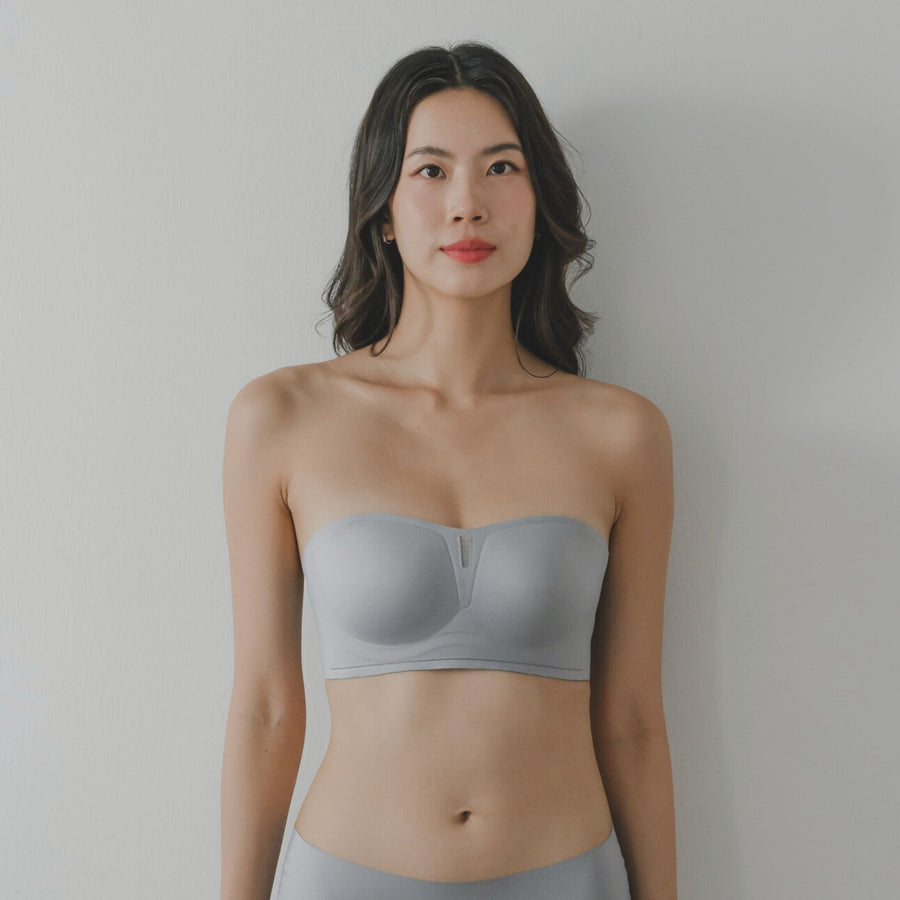 Air-ee Seamless Anti-slip Strapless Bra in Earl Grey (Machine Wash Edition)