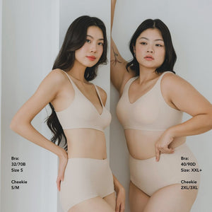 Forme+ V-plunge Wireless Seamless Bra (Machine Wash Edition) in Barely Nude