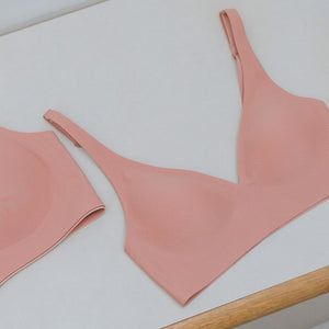 Forme V-plunge Wireless Seamless Bra (Machine Wash Edition) in Rosy Peach