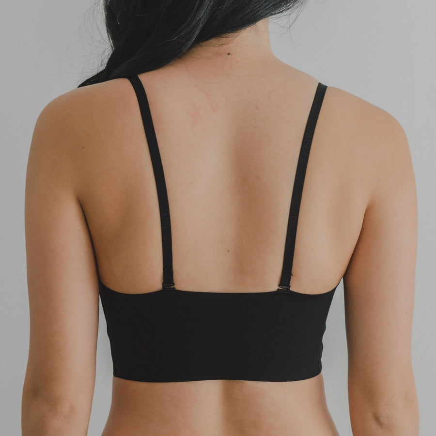 Air-ee Scoop Neck Seamless Pullover Bra (Signature Edition) in Black