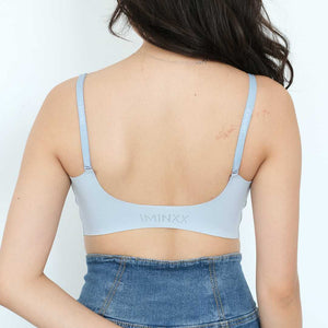 [I'M IN x Hazelle] Air-ee V-Neck Seamless Pullover Bra (Signature Edition) in Baby Blue
