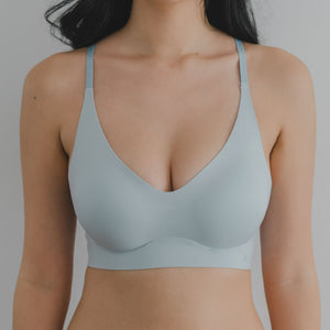 Air-ee V-Neck Seamless Pullover Bra (Signature Edition) in Baby Blue