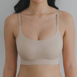 Air-ee Scoop Neck Seamless Pullover Bra (Signature Edition) in Almond Nude