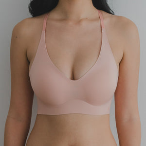 Air-ee V-Neck Seamless Pullover Bra (Signature Edition) in Baby Pink