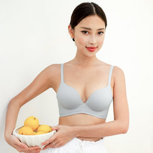 Contour Lift! Seamless Push Up Wireless Bra in Misty Grey