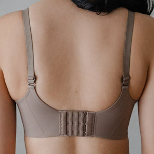 Bulge-Free! Contour Comfort Super Push Up Seamless Wireless Bra in Velvet Mocha