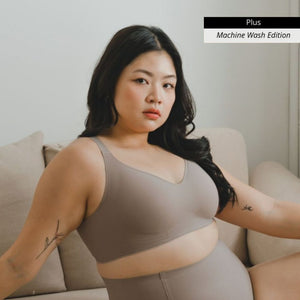 Forme+ V-plunge Wireless Seamless Bra (Machine Wash Edition) in Storm Mocha