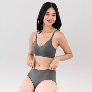 Air-ee COTTON Seamless Bra in Charcoal (Machine Wash Edition) PO 2-3 WEEKS