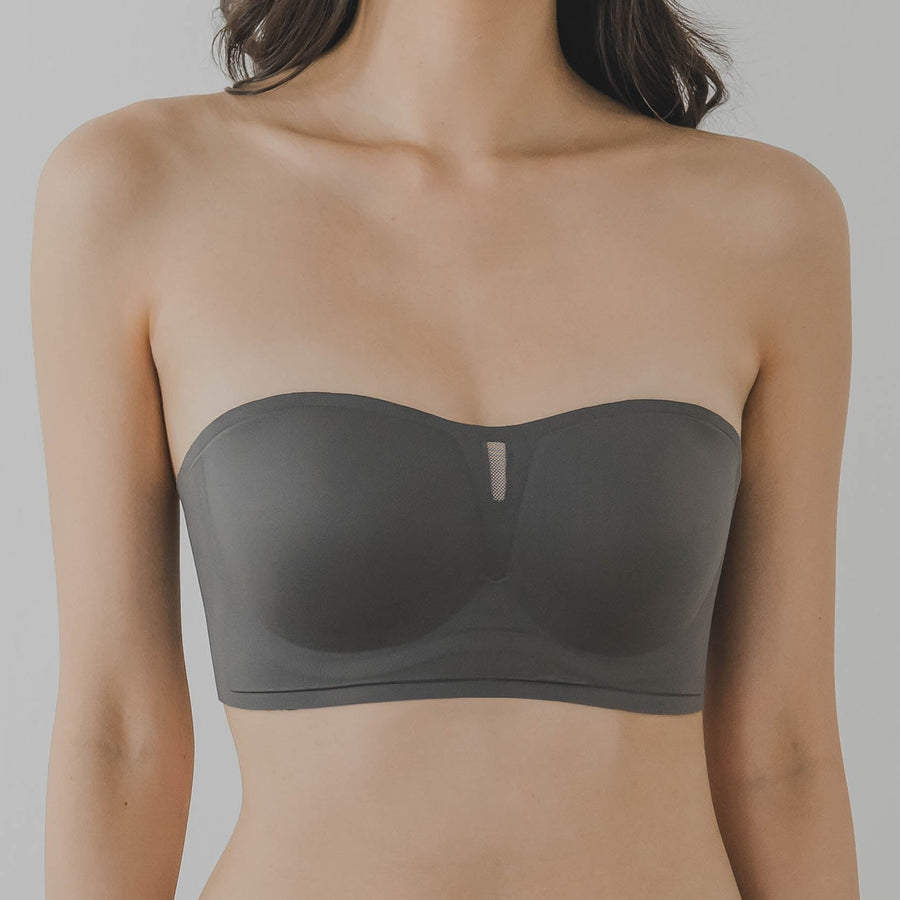 Air-ee Seamless Anti-slip Strapless Bra in Charcoal (Machine Wash Edition)