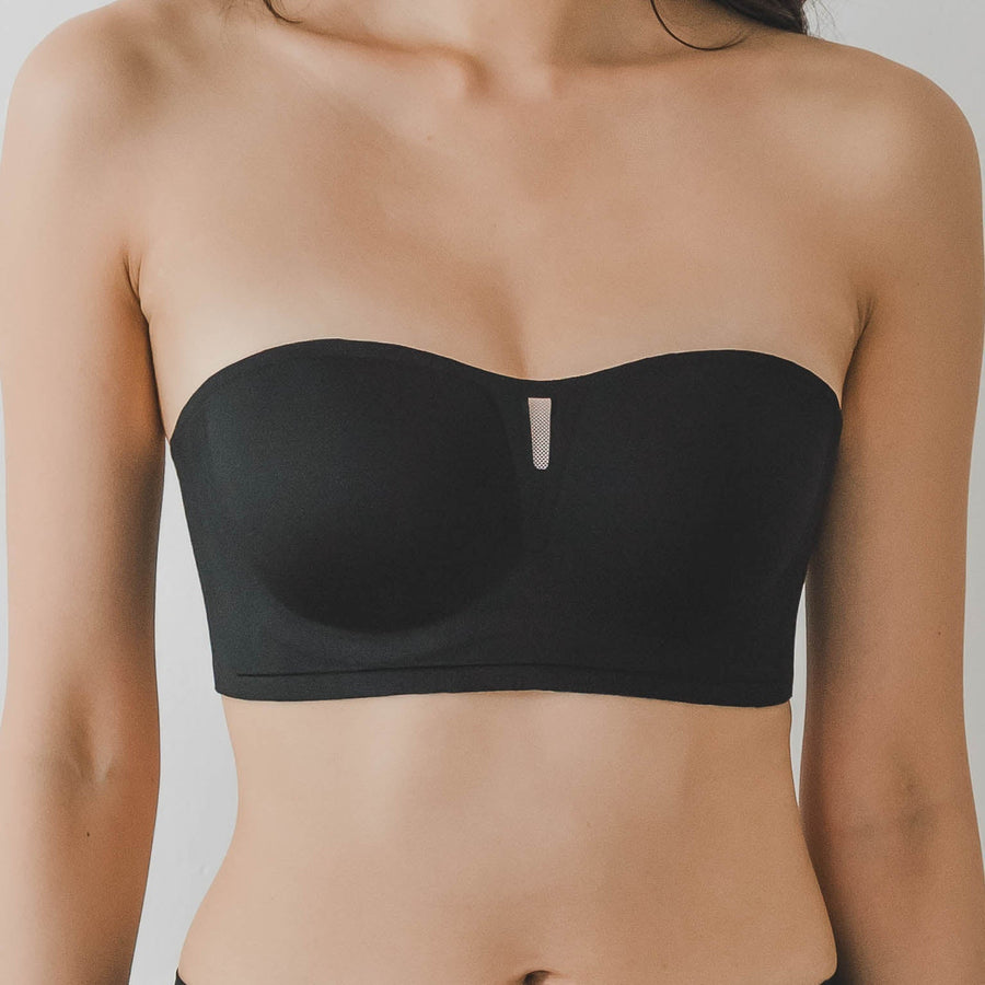 Air-ee Seamless Anti-slip Strapless Bra in Black (Machine Wash Edition)