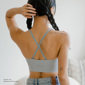 [I'M IN x Hazelle] Air-ee Scoop Neck Seamless Pullover Bra (Signature Edition) in Baby Blue