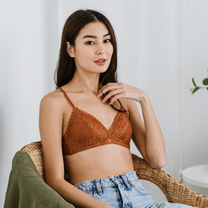 The Classic Lacey Bralette in Earth