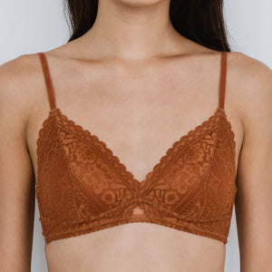 The Classic Lacey Bralette in Earth
