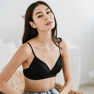 The Classic Lacey Bralette in Black