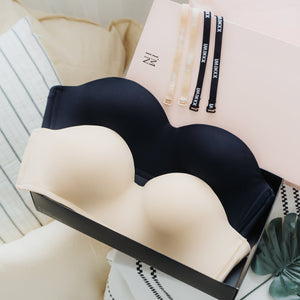 LIVE FREE! Lightly-Lined 100% Non-Slip Strapless Wireless Bra in Nude